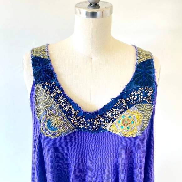 Free People Flowy Purple Racerback Top - Picture 5 of 7